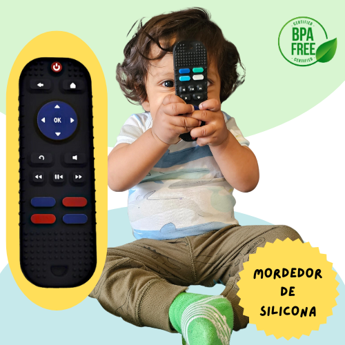 Juguetes de dentición de silicona para bebés, mordedores remotos de TV para  bebés de 3, 6 y 18 meses, mordedores con forma de control remoto para –  Yaxa Colombia