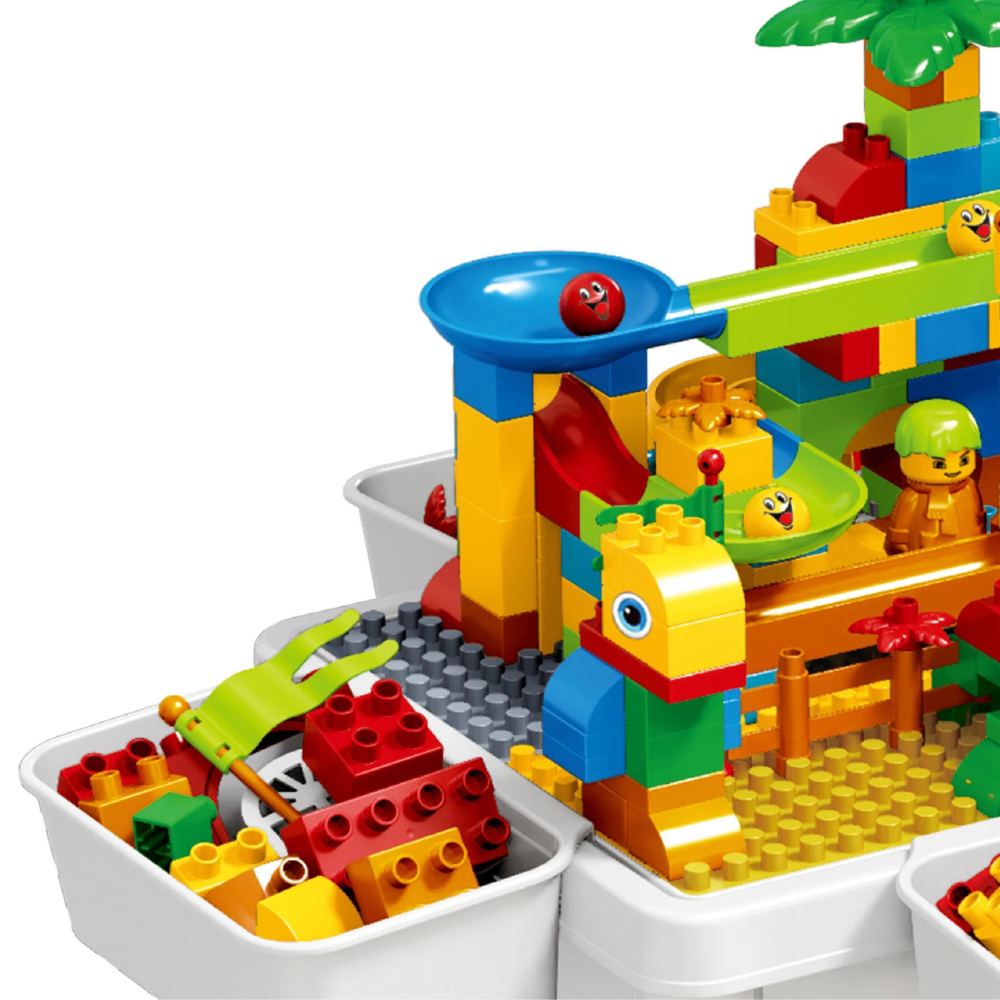 Mesa de actividades para niños, compatible con Lego®, con contenedores de  almacenamiento de ladrillo, escritorio de juegos -  México