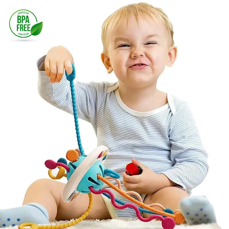 Juguete Sensorial para Bebés Cuerda de Tracción 4 en 1