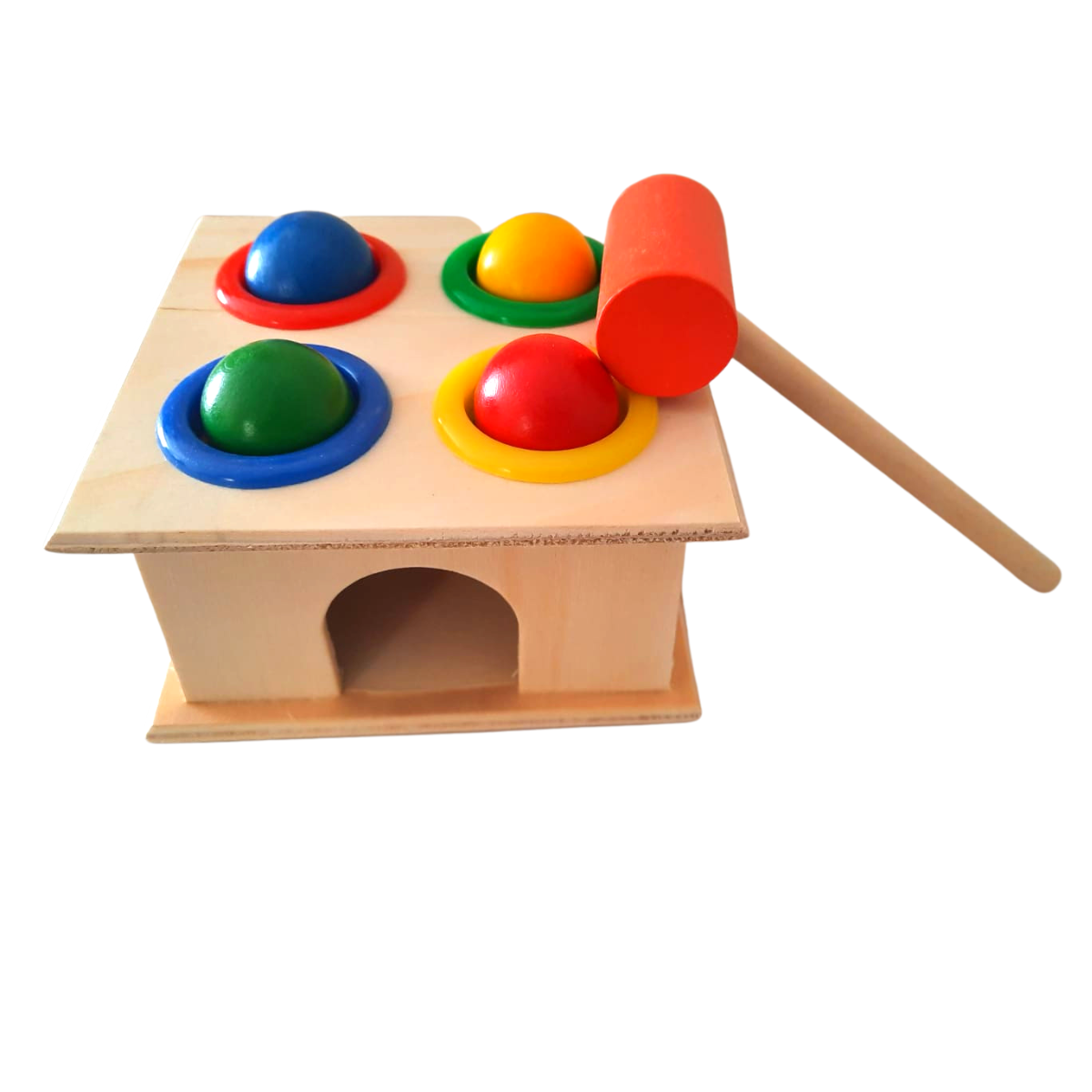 Caja Martillo Didactico Motricidad Juguete Madera Montessori