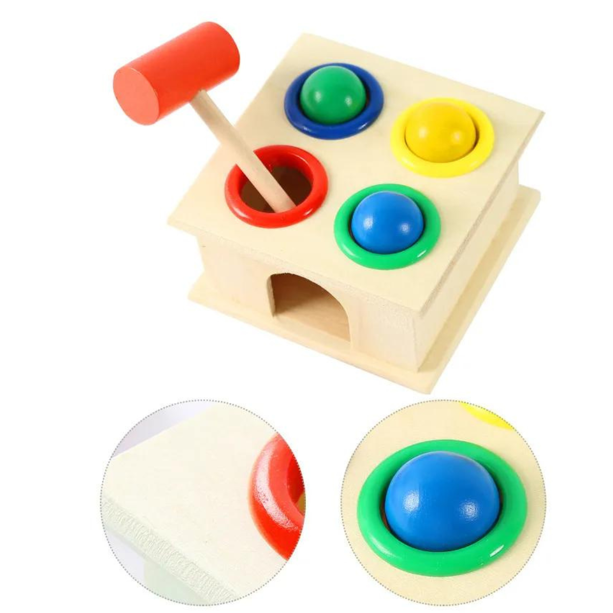 Caja Martillo Didactico Motricidad Juguete Madera Montessori