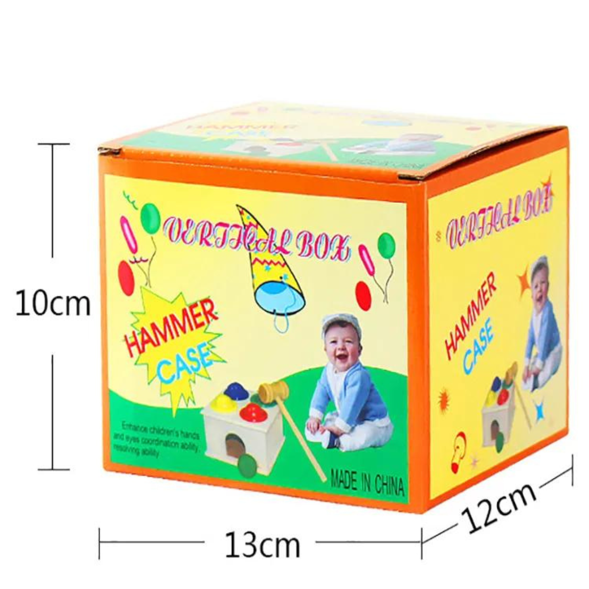 Caja Martillo Didactico Motricidad Juguete Madera Montessori